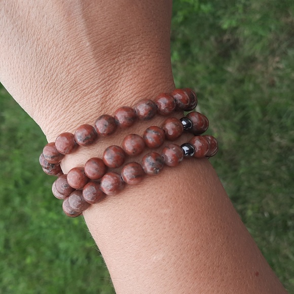 Red Creek Jasper 8mm Bracelet - Picture 4 of 5